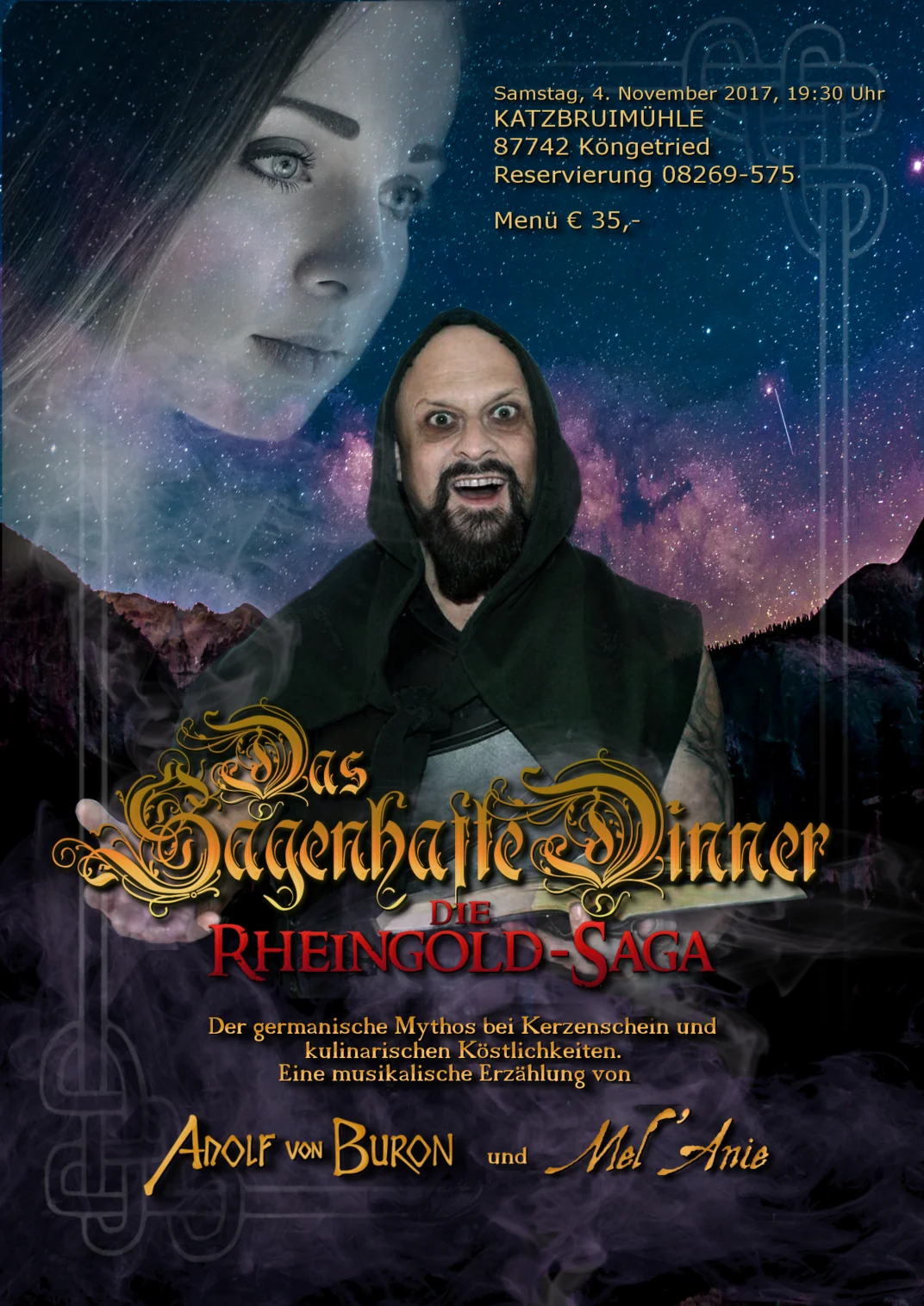 Originalplakat: Das Sagenhafte Dinner · Die Rheingold-Saga